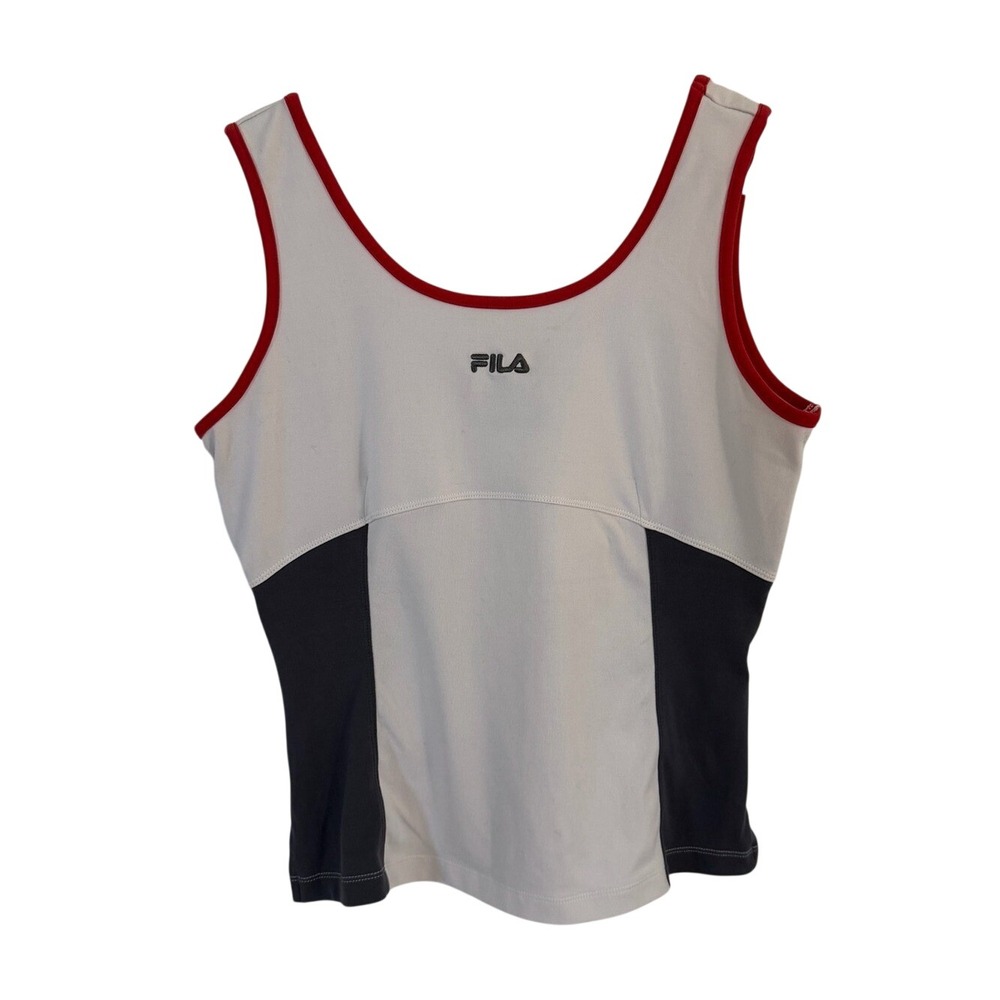 Vintage FILA US Open Tennis Colorblock Tank Top Size L Made in USA